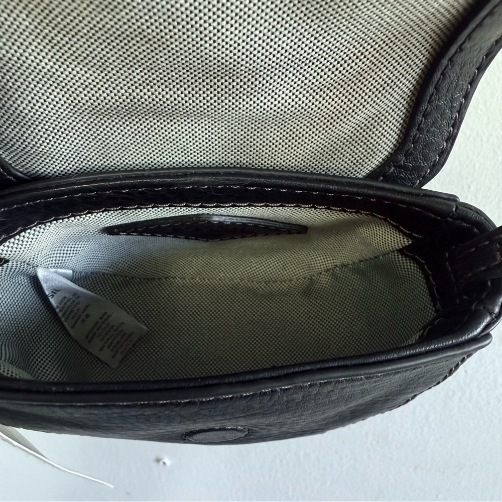 Fossil Harwell Mini Flap Crossbody Black Leather - Picture 11 of 11